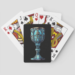 Erstellen Sie Ihre eigene gotische blaue Chalice Spielkarten