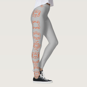 Erstellen Sie Ihre eigene graue Mode mit floralem  Leggings