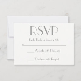 Erstellen Sie Ihre eigene graue und weiße UAWG RSVP Karte