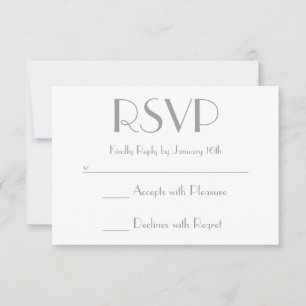 Erstellen Sie Ihre eigene graue und weiße UAWG RSVP Karte
