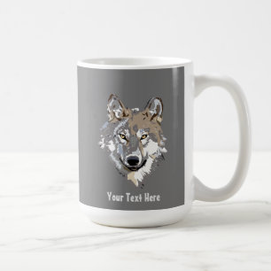 Erstellen Sie Ihre eigene graue Wolfskaffee-Tasse Kaffeetasse