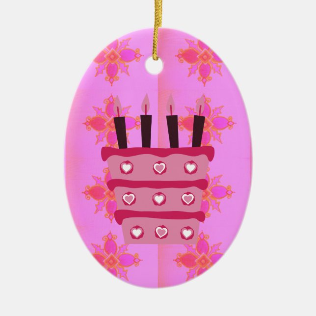 Erstellen Sie Ihre eigene haben ein gesegnetes Glü Keramikornament (Vorne)