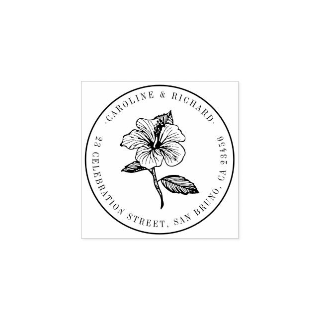 Erstellen Sie Ihre eigene Hibiskus-Hochzeitsstiftu Gummistempel (Prägung)