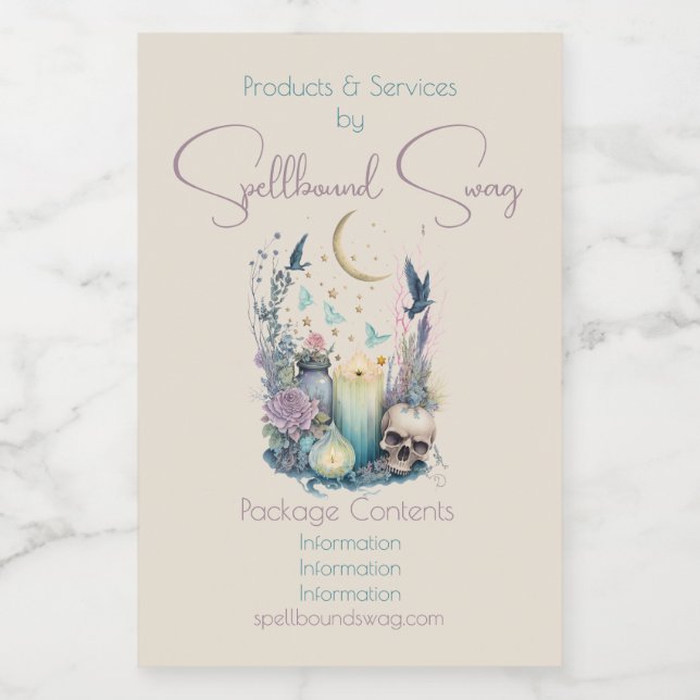 Erstellen Sie Ihre eigene Himmelsgotik Lebensmitteletikett (Einzelnes Label)