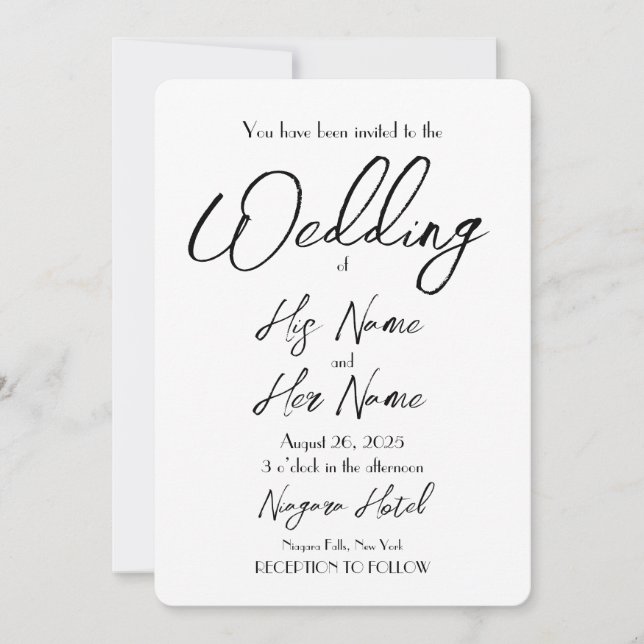 Erstellen Sie Ihre eigene Hochzeit Einladung (Vorderseite)