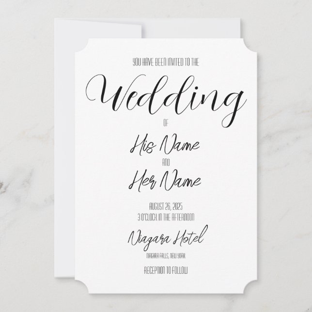 Erstellen Sie Ihre eigene Hochzeit Einladung (Vorderseite)