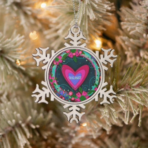 Erstellen Sie Ihre eigene Hübsche Blumeninspiritiv Schneeflocken Zinn-Ornament
