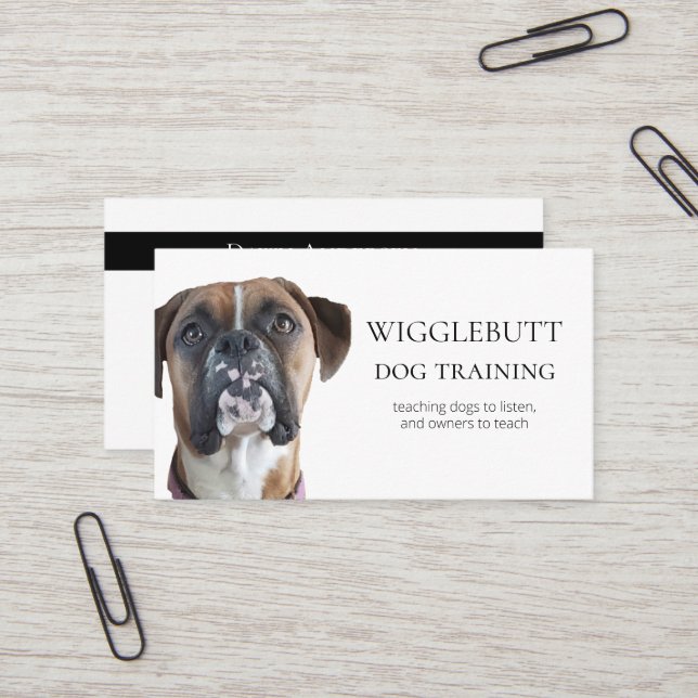 Erstellen Sie Ihre eigene Hunde Training Business  Visitenkarte (Vorderseite/Rückseite Beispiel)