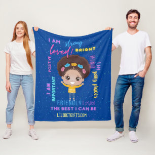 Erstellen Sie Ihre eigene Ich bin - positive Girl  Fleecedecke