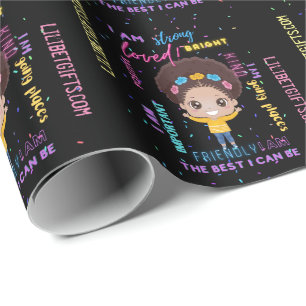 Erstellen Sie Ihre eigene Ich bin - positive Girl  Geschenkpapier