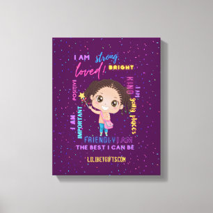 Erstellen Sie Ihre eigene Ich bin - positive Girl  Leinwanddruck