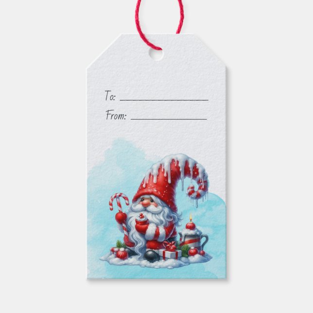 Erstellen Sie Ihre eigene Icy Peppermint Weihnacht Geschenkanhänger (Vorderseite)