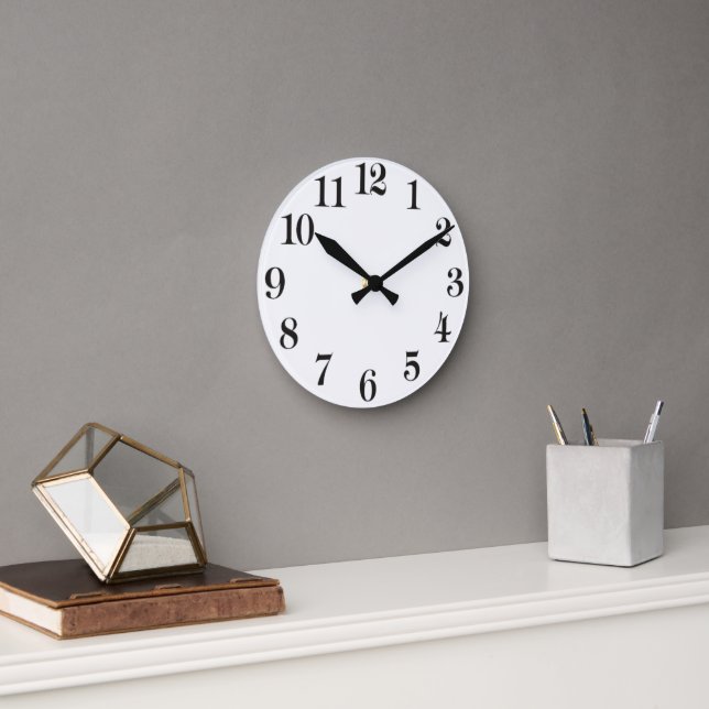 Erstellen Sie Ihre eigene, individuell angepasste  Runde Wanduhr (Büro)