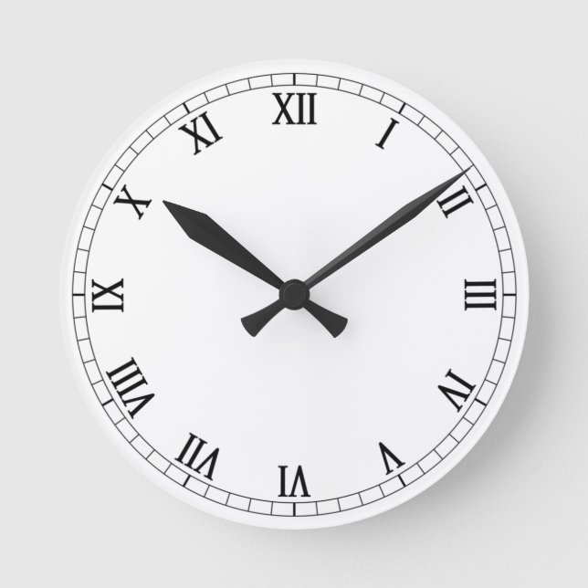 Erstellen Sie Ihre eigene, individuell angepasste  Runde Wanduhr (Vorderseite)