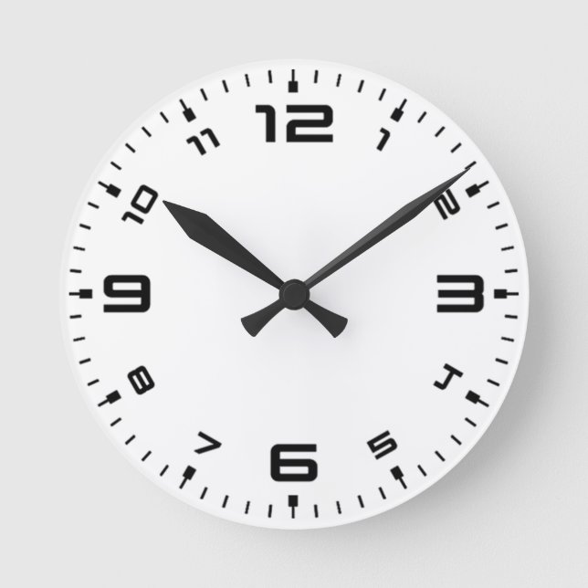 Erstellen Sie Ihre eigene, individuell angepasste  Runde Wanduhr (Vorderseite)