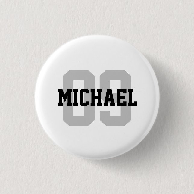 Erstellen Sie Ihre eigene Individuelle Name-Nummer Button (Vorderseite)