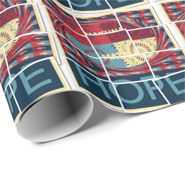 Erstellen Sie Ihre eigene inspirierende Hope Text  Geschenkpapier (Rolleneckpunkt)