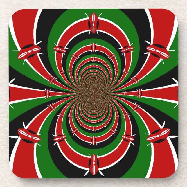 Erstellen Sie Ihre eigene Jambo Habari! Kenya Haku Untersetzer (Vorderseite)