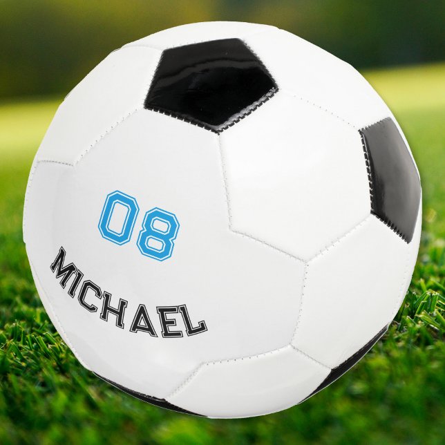 Erstellen Sie Ihre eigene Jersey-Nummer für den Pl Fußball (Create Your Own Player Name Jersey Number Custom Soccer Ball)