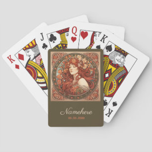Erstellen Sie Ihre eigene Jugendstil-Jungfrau Neod Spielkarten