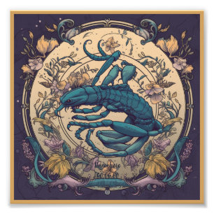 Erstellen Sie Ihre eigene Jugendstil-Skorpio Zodia Fotodruck