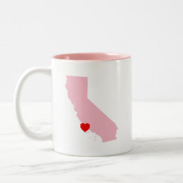 Erstellen Sie Ihre eigene kalifornische Hochzeit Zweifarbige Tasse
