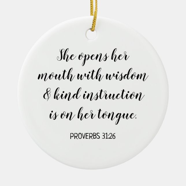Erstellen Sie Ihre eigene kalligraphische Bibel Ve Keramik Ornament (Vorne)