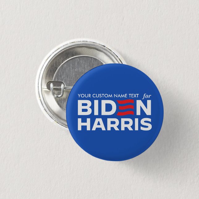 Erstellen Sie Ihre eigene Kampagne für Biden Harri Button (Vorne & Hinten)