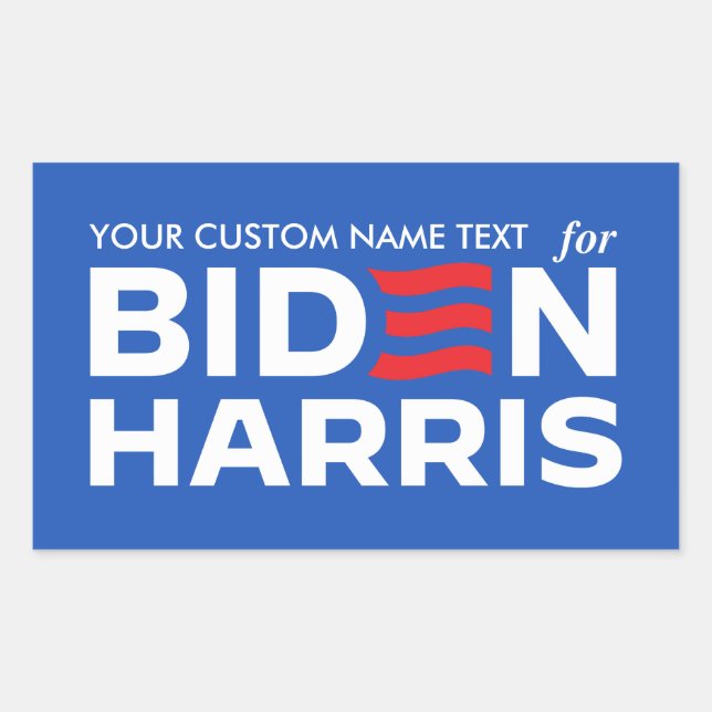Erstellen Sie Ihre eigene Kampagne für Biden Harri Rechteckiger Aufkleber (Vorderseite)