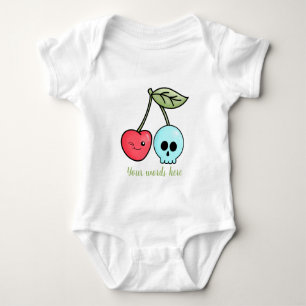 Erstellen Sie Ihre eigene Kawaii Cherry & Skull Baby Strampler