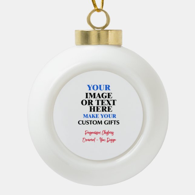Erstellen Sie Ihre eigene Keramik Weihnachtsschmuc Keramik Kugel-Ornament (Vorderseite)