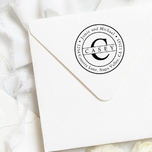 Erstellen Sie Ihre eigene klassische Monogramm-Rü Gummistempel