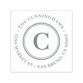 Erstellen Sie Ihre eigene klassische Monogramm-Rüc Permastempel