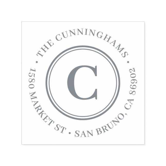 Erstellen Sie Ihre eigene klassische Monogramm-Rüc Permastempel (Design)