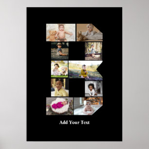 Erstellen Sie Ihre eigene Letter-B-FotoCollage Poster