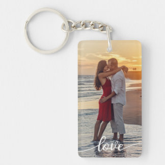 Erstellen Sie Ihre eigene Liebe Romantisches Foto Schlüsselanhänger