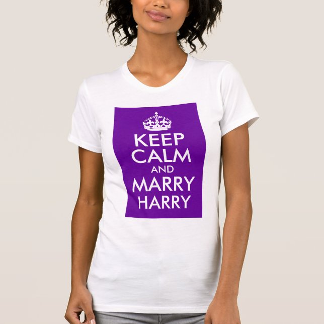 Erstellen Sie Ihre eigene Lila Behalten Hochzeit T-Shirt (Vorderseite)