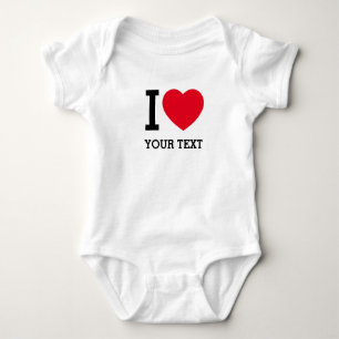 Erstellen Sie Ihre eigene lustige I-Liebe Baby Strampler