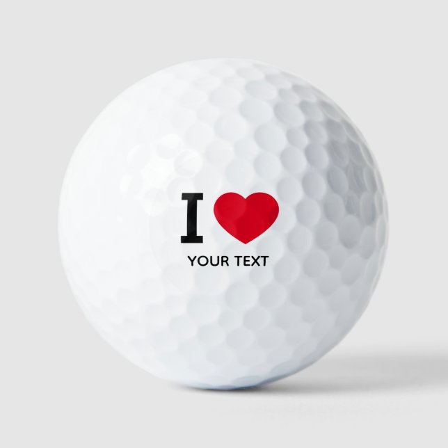 Erstellen Sie Ihre eigene lustige I-Liebe Golfball (Vorderseite)