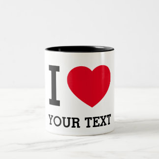 Erstellen Sie Ihre eigene lustige I-Liebe Zweifarbige Tasse