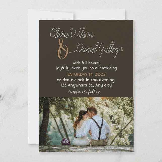 Erstellen Sie Ihre eigene luxuriöse Hochzeitseinla Einladung (Vorderseite)
