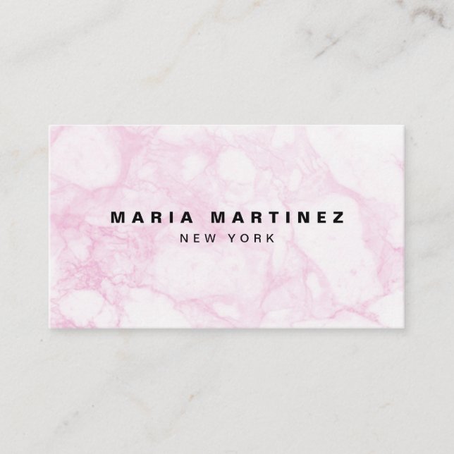 Erstellen Sie Ihre eigene Luxus-Boutique Rosa Marm Visitenkarte (Vorderseite)