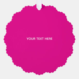 Erstellen Sie Ihre eigene Magenta-Einladungspostka Ornament Karte
