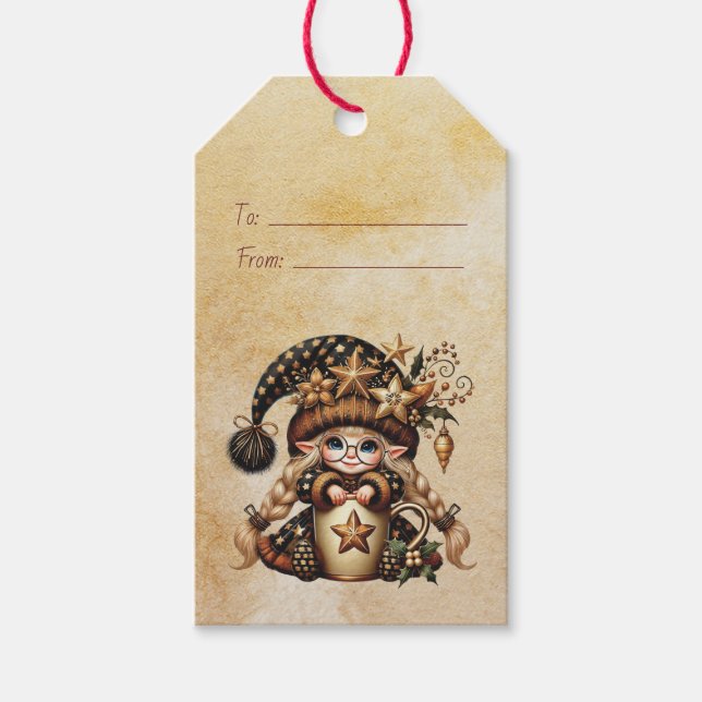 Erstellen Sie Ihre eigene magische Weihnachtskugel Geschenkanhänger (Vorderseite)
