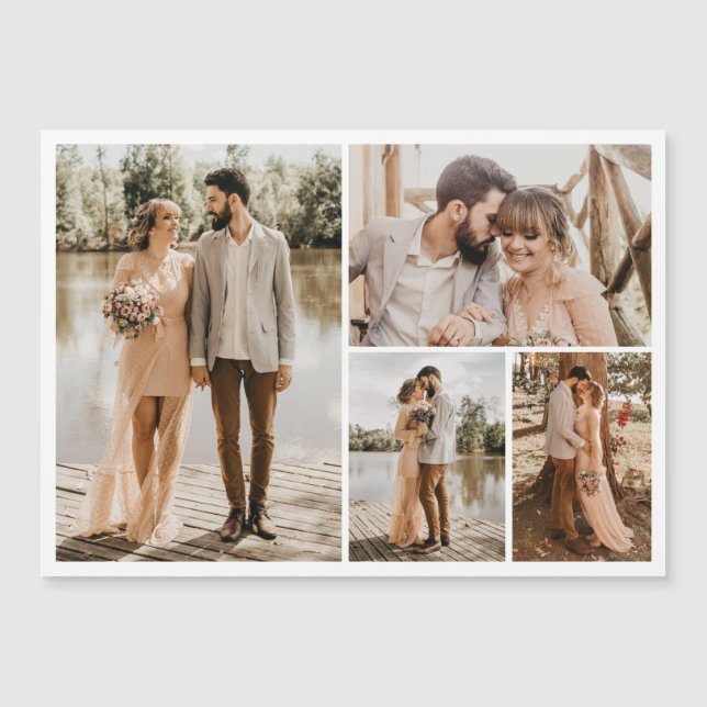 Erstellen Sie Ihre eigene Magnetkarte mit vier Fot (Vorderseite)