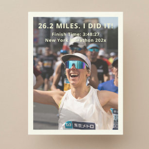 Erstellen Sie Ihre eigene Marathon-Lauf-Foto-Postk Postkarte