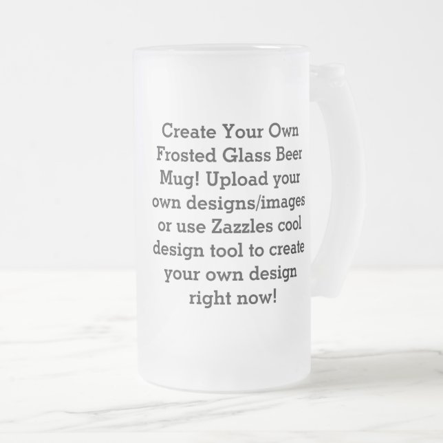 Erstellen Sie Ihre eigene Mattierte Glass-Bier-Tas Mattglas Bierglas (VorderseiteRechts)