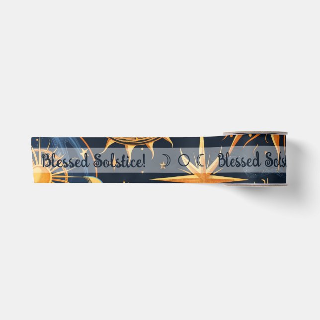 Erstellen Sie Ihre eigene Midnight Blue & Gold Cel Satinband (Vorderseite)