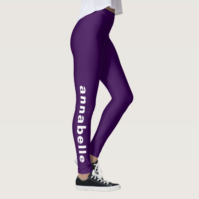Erstellen Sie Ihre eigene Minimalistisch-Chic Lila Leggings (Rechts)