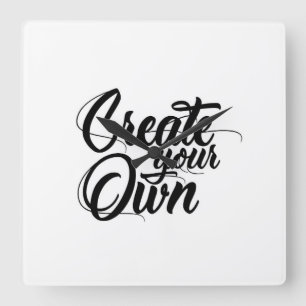 Erstellen Sie Ihre eigene minimalistische Wall-Uhr Quadratische Wanduhr